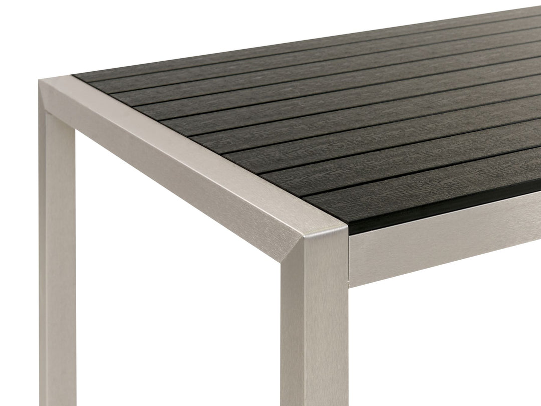 Vernio Garden Dining Table  180 cm 90 cm Metal Black/ Silver