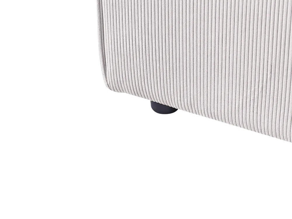 Modular Corner Sofa 4 Seater Corduroy Off-White Right Hand Oakham