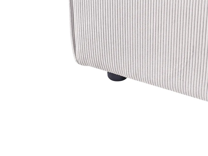 Modular Corner Sofa 4 Seater Corduroy Off-White Right Hand Oakham