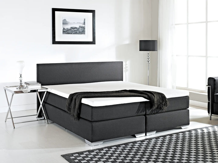 Super King black divan bed with sturdy base