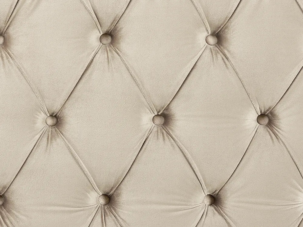 Bed Velvet 180 x 200 cm (EU Super King) Beige Avelle