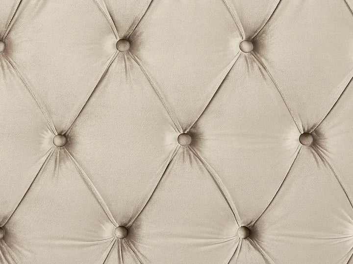 Bed Velvet 180 x 200 cm (EU Super King) Beige Avelle