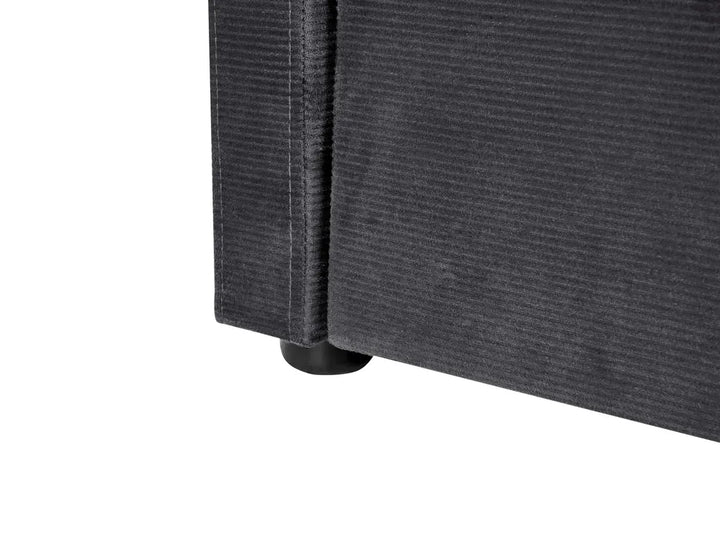 Trundle Bed Corduroy 90 x 200 cm (EU Single) Dark Grey Jilissa