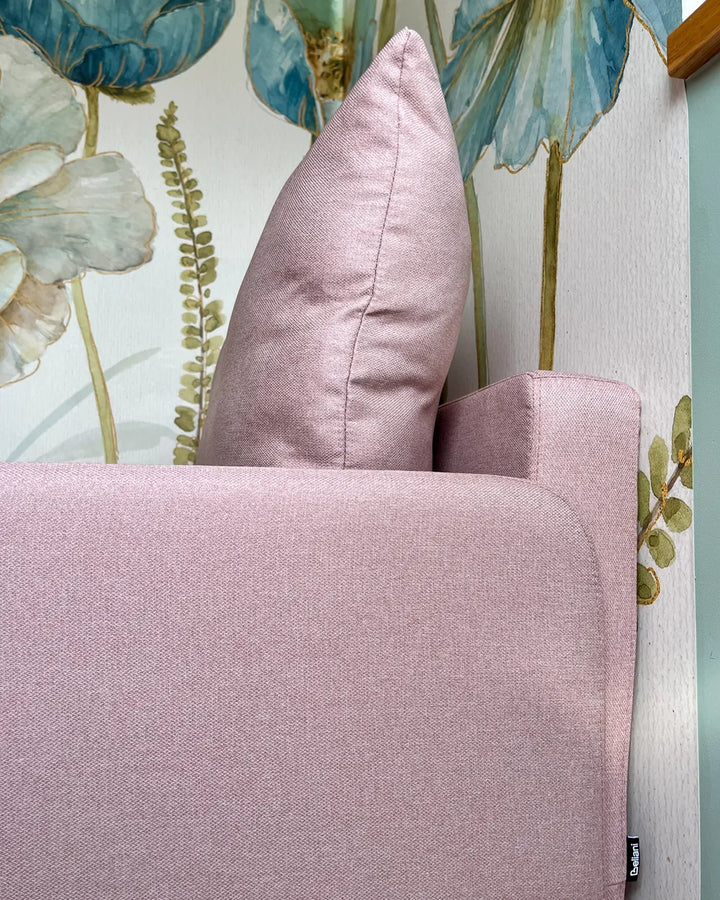 Sofa Bed 2 Seater Fabric Pink Eluna