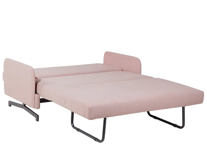 Sofa Bed 2 Seater Fabric Pink Eluna