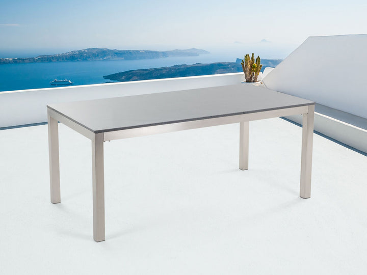 Grosetto Garden Dining Table  180 cm 90 cm Polished Granite Grey