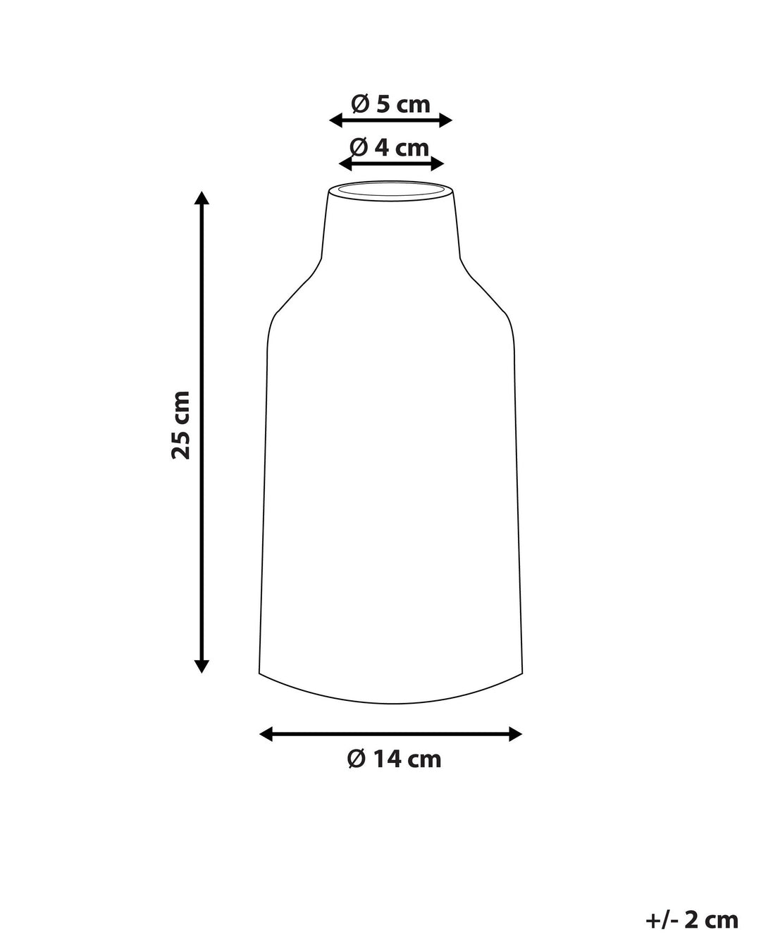 Amisos Flower Vase Stoneware 25 cm White