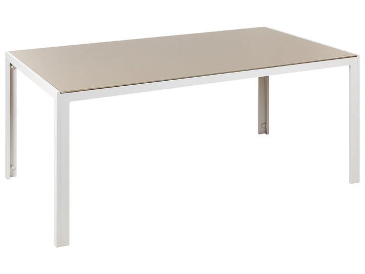 Catania Garden Dining Table  160 cm 91 cm Glass Beige