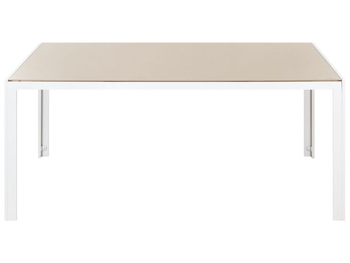 Catania Garden Dining Table  160 cm 91 cm Glass Beige