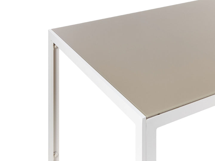 Catania Garden Dining Table  160 cm 91 cm Glass Beige