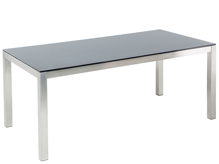 Grosseto Garden Dining Table  180 cm 90 cm Tempered Glass Black