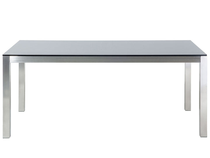 Grosseto Garden Dining Table  180 cm 90 cm Tempered Glass Black