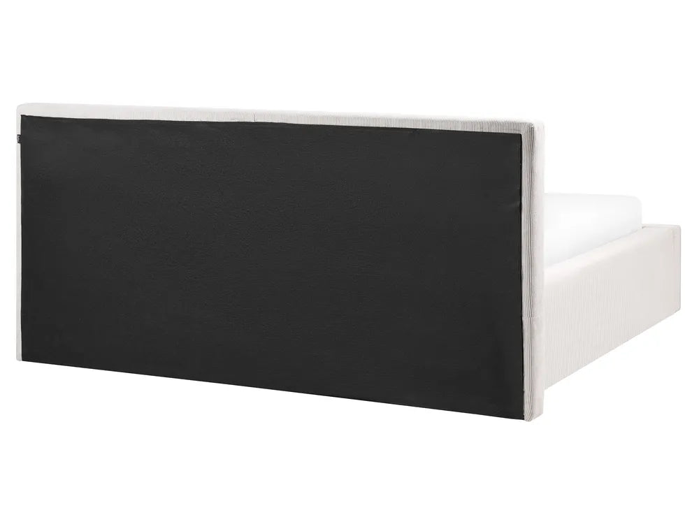 Ottoman Bed Corduroy 160 x 200 cm (EU King Size) Light Beige Corsi