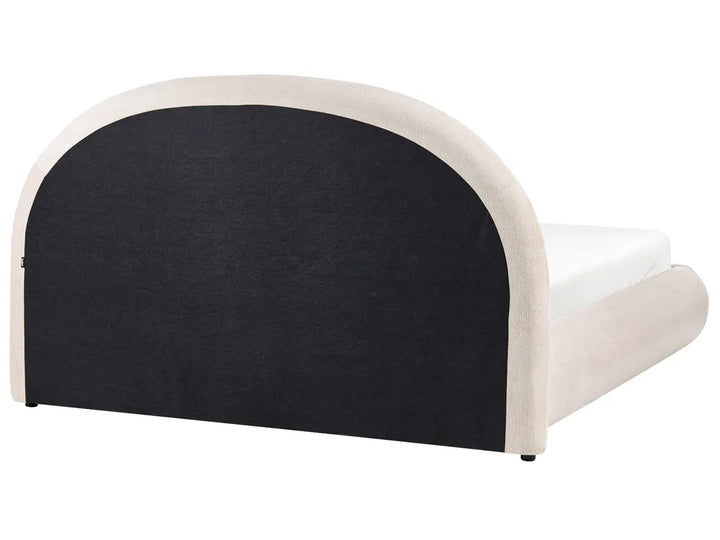 Ottoman Bed Fabric 160 x 200 cm (EU King Size) Light Beige Willma