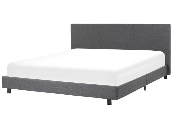 Grey fabric super king bed