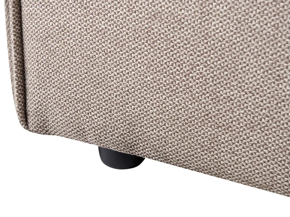 Bed Faux Linen 180 x 200 cm (EU Super King) Taupe Vetu