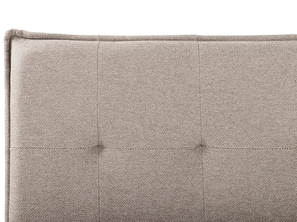 Bed Faux Linen 180 x 200 cm (EU Super King) Taupe Vetu