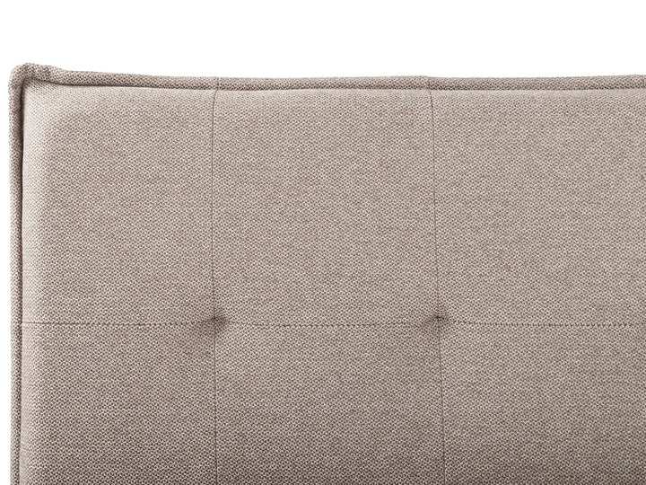 Bed Faux Linen 180 x 200 cm (EU Super King) Taupe Vetu