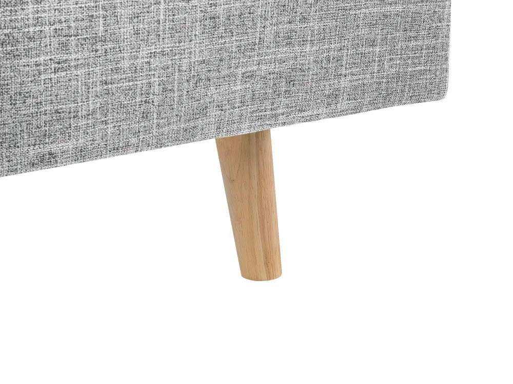Bed Fabric 180 x 200 cm (EU Super King) Light Grey Ambrey