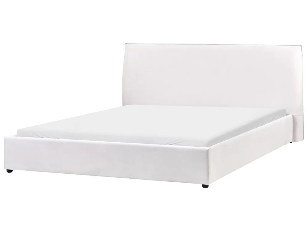 White bed frame on a white background