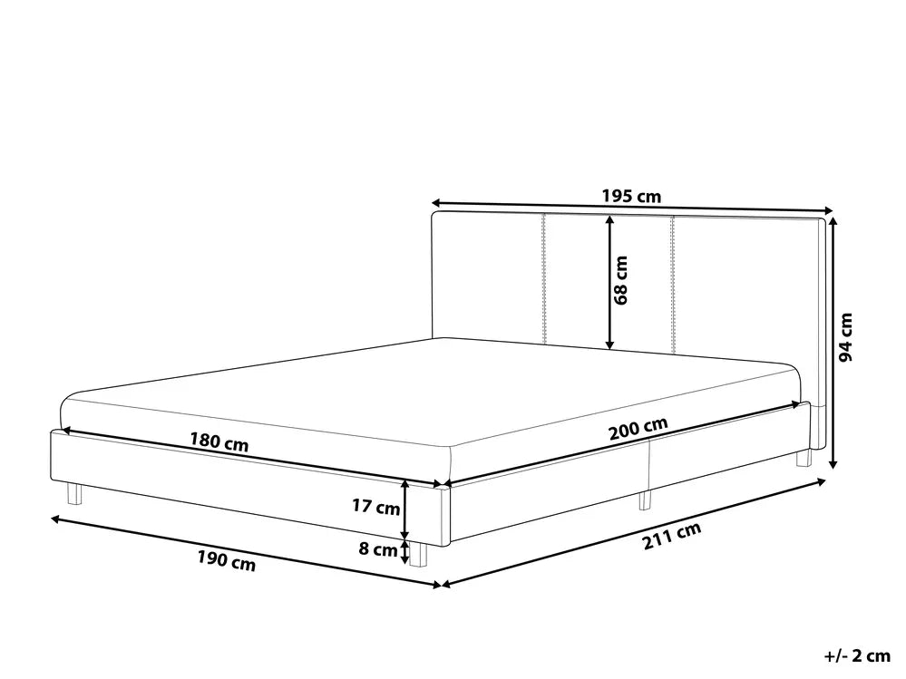 Waterbed Fabric 180 x 200 cm (EU Super King) Beige Belo