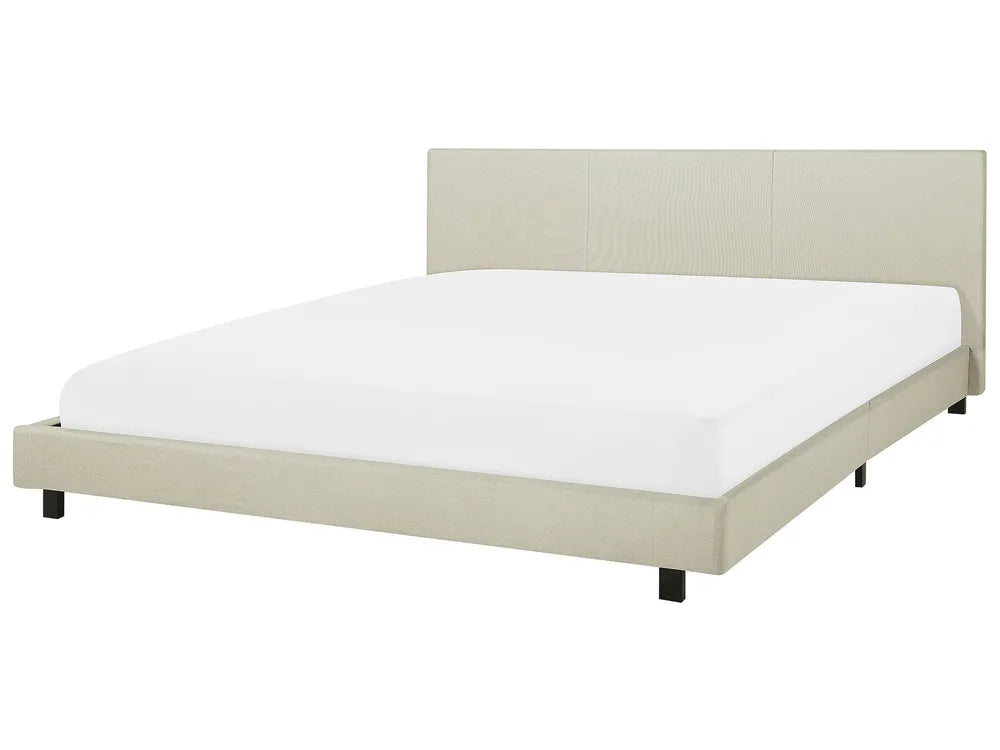 Beige fabric EU super king waterbed