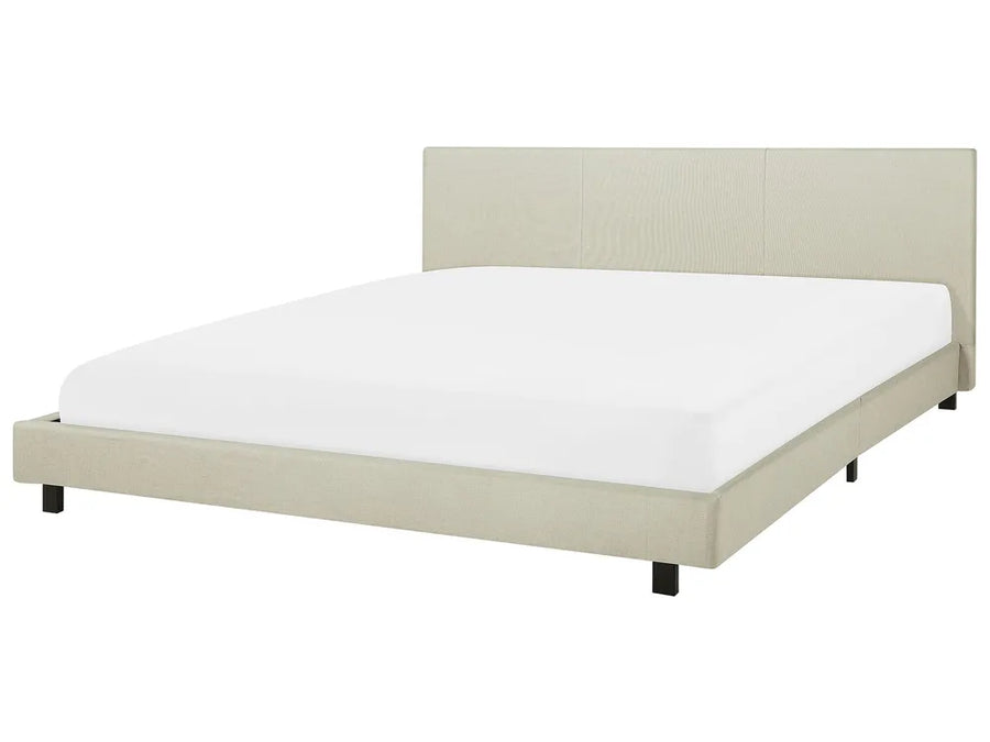 Beige fabric EU super king waterbed