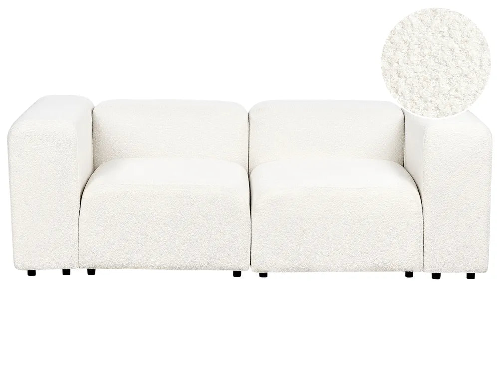 Modular Sofa 2 Seater Boucle White Alycea