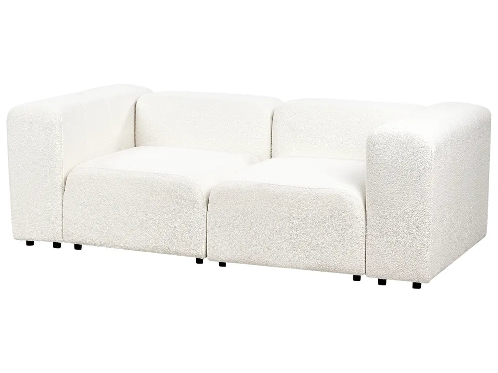 Modular Sofa 2 Seater Boucle White Alycea