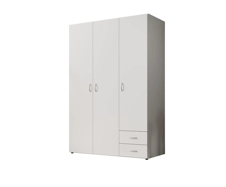 Hinged Door Wardrobe 120cm White Elima
