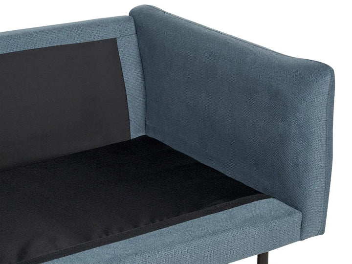 Corner Sofa 4 Seater Chenille Blue Right Hand Praylow