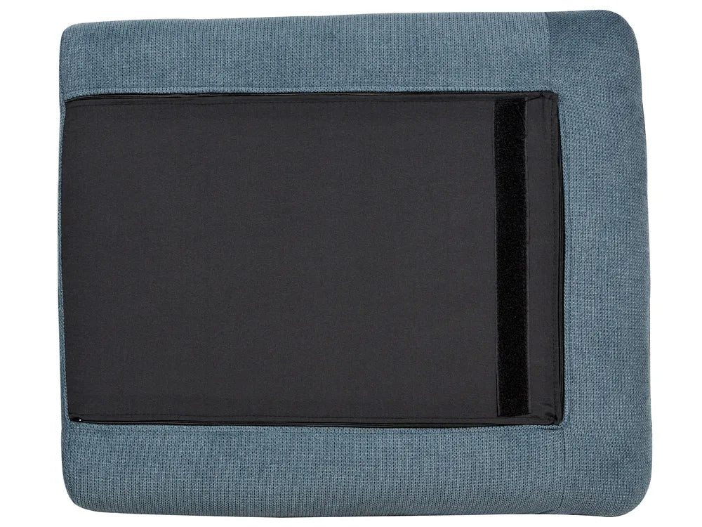 Corner Sofa 4 Seater Chenille Blue Right Hand Praylow