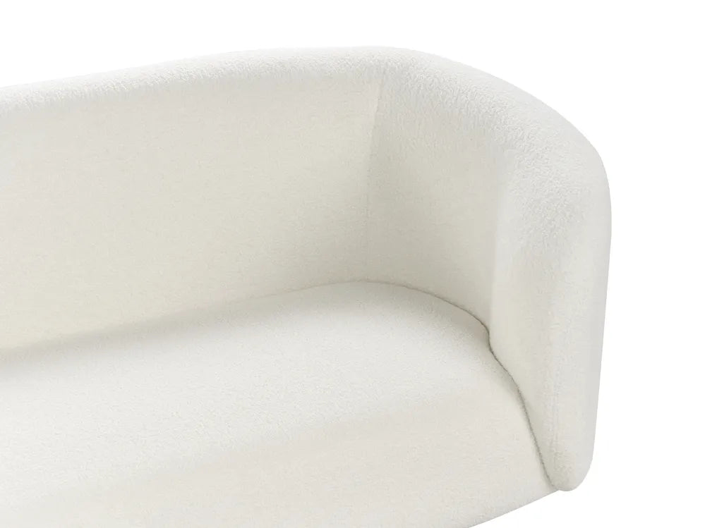 Sofa 2 Seater Boucle White Liora