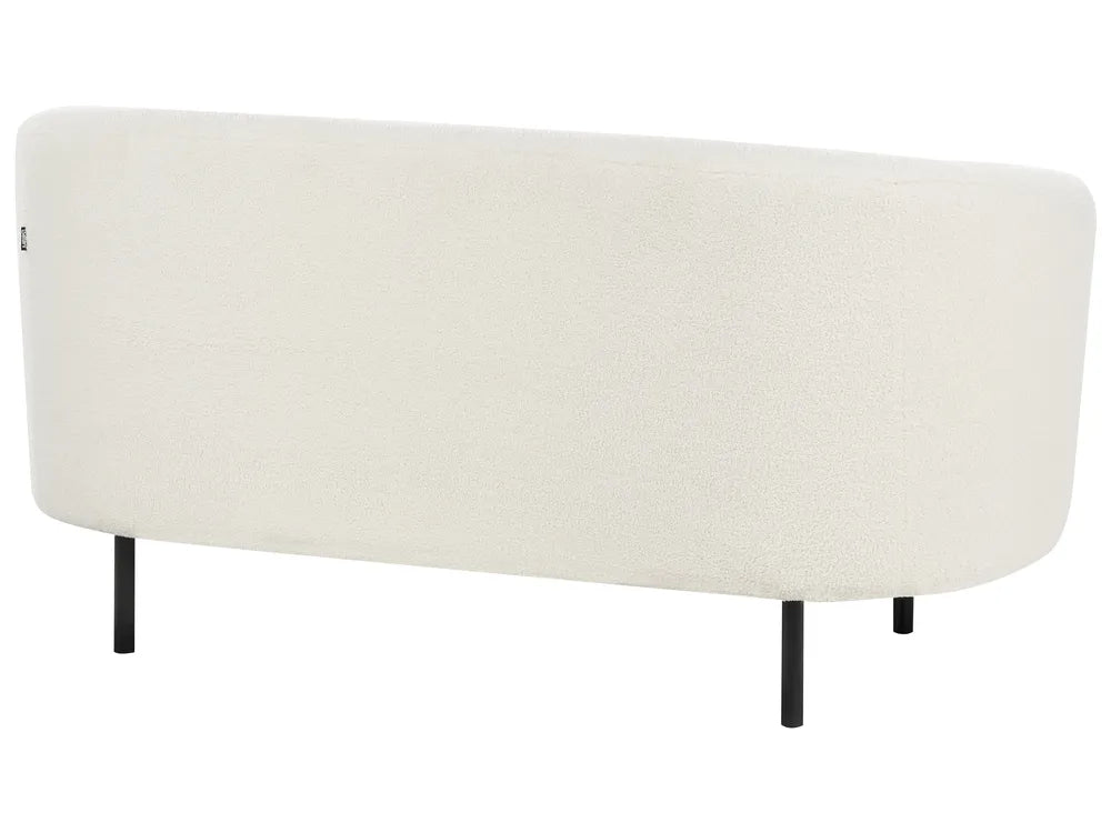 Sofa 2 Seater Boucle White Liora