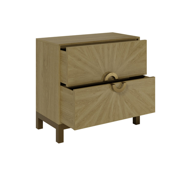D.I.Designs Easton 2 Drawer Chest Oak
