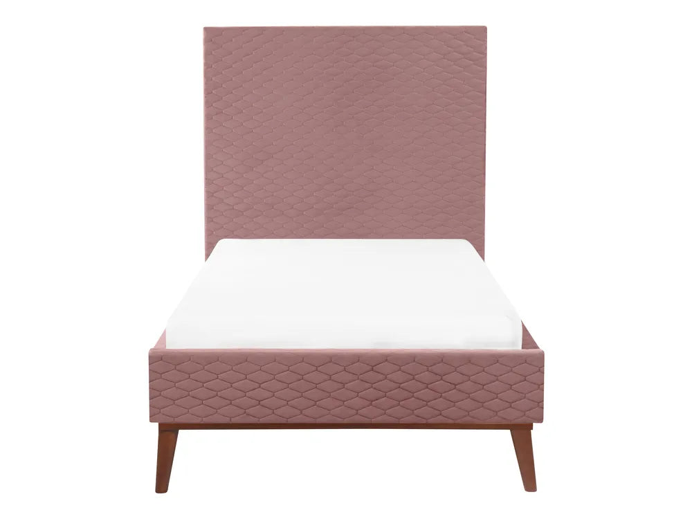 Bed Velvet 90 x 200 cm (EU Single) Pink Brodey