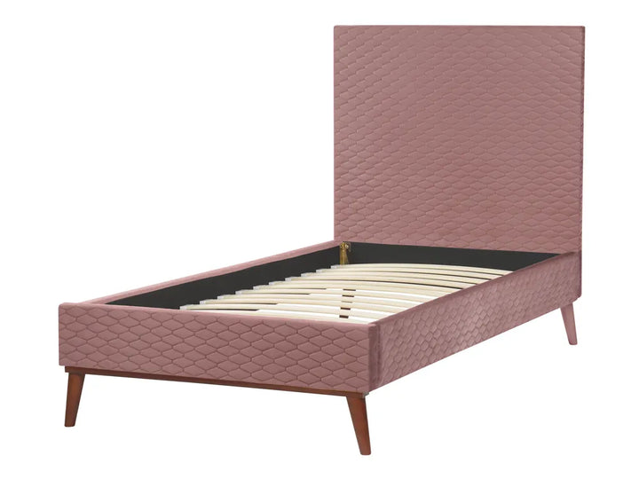 Bed Velvet 90 x 200 cm (EU Single) Pink Brodey