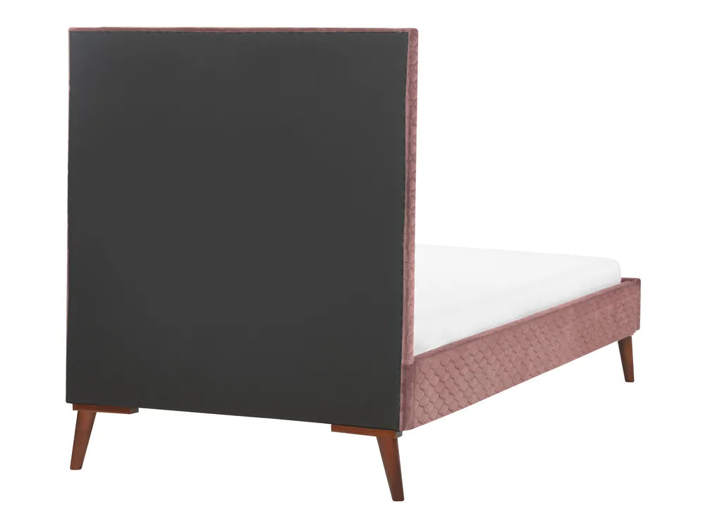 Bed Velvet 90 x 200 cm (EU Single) Pink Brodey