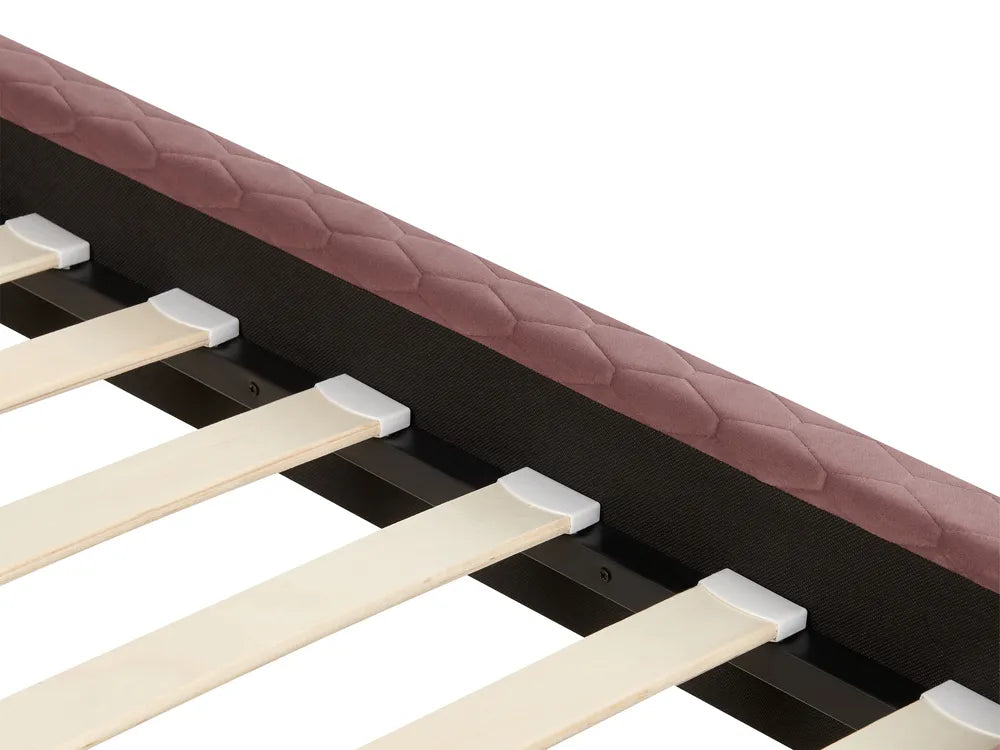 Bed Velvet 90 x 200 cm (EU Single) Pink Brodey