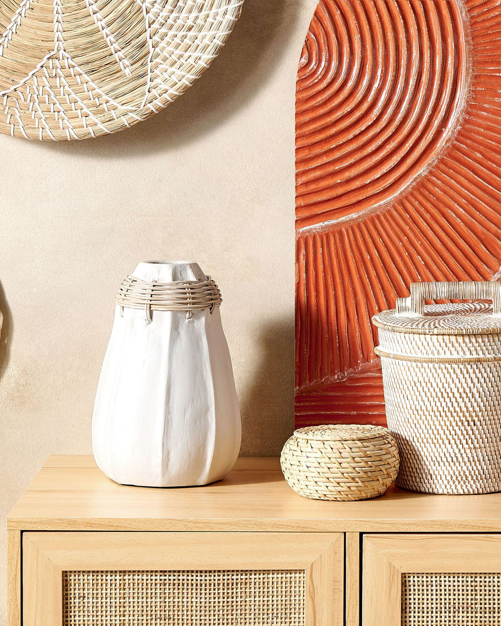 Kampar Decorative Vase Ceramic 30 cm White