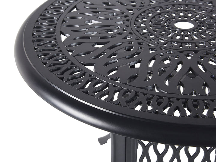 Ancona Bistro Table  90 cm 90 cm Metal Black