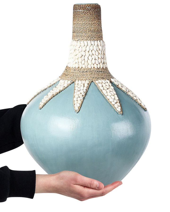 Silau Decorative Vase Ceramic 43 cm Blue