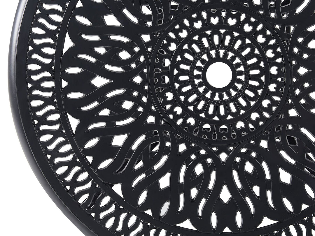 Ancona Bistro Table  90 cm 90 cm Metal Black
