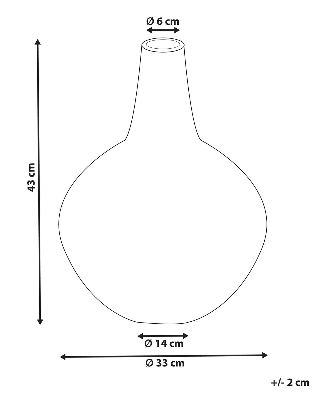 Silau Decorative Vase Ceramic 43 cm Blue