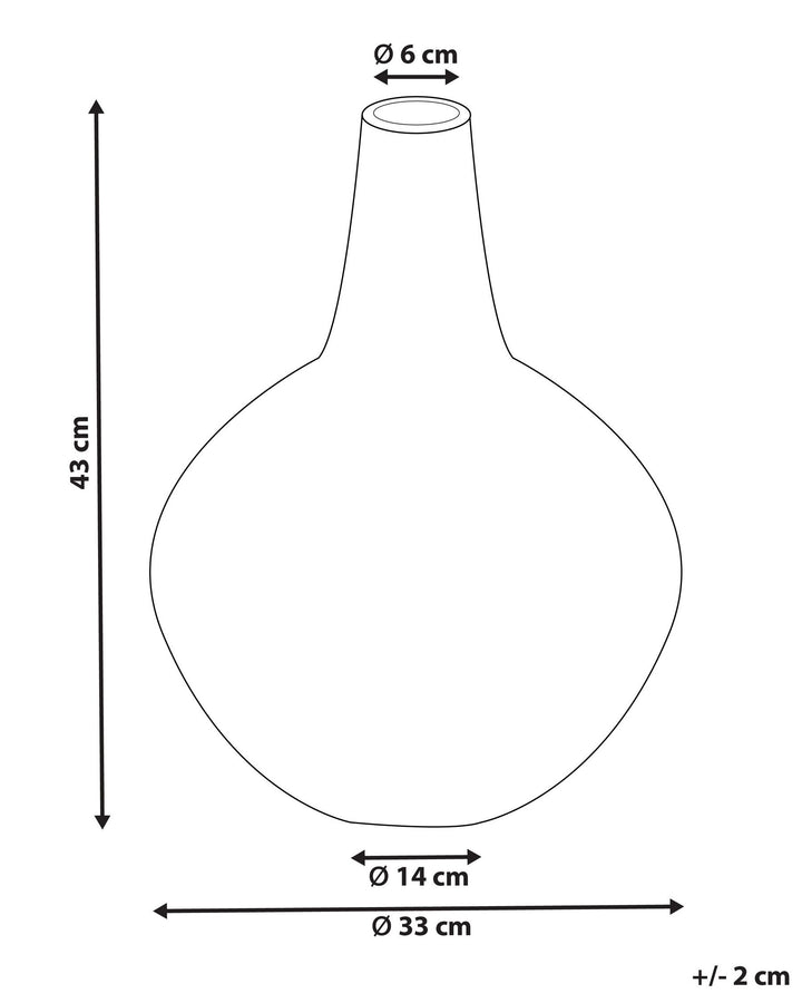 Silau Decorative Vase Ceramic 43 cm Blue