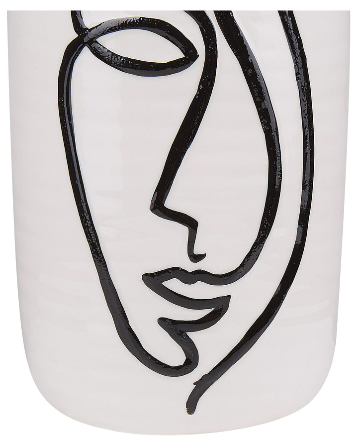 Aenus Flower Vase Stoneware 22 cm White