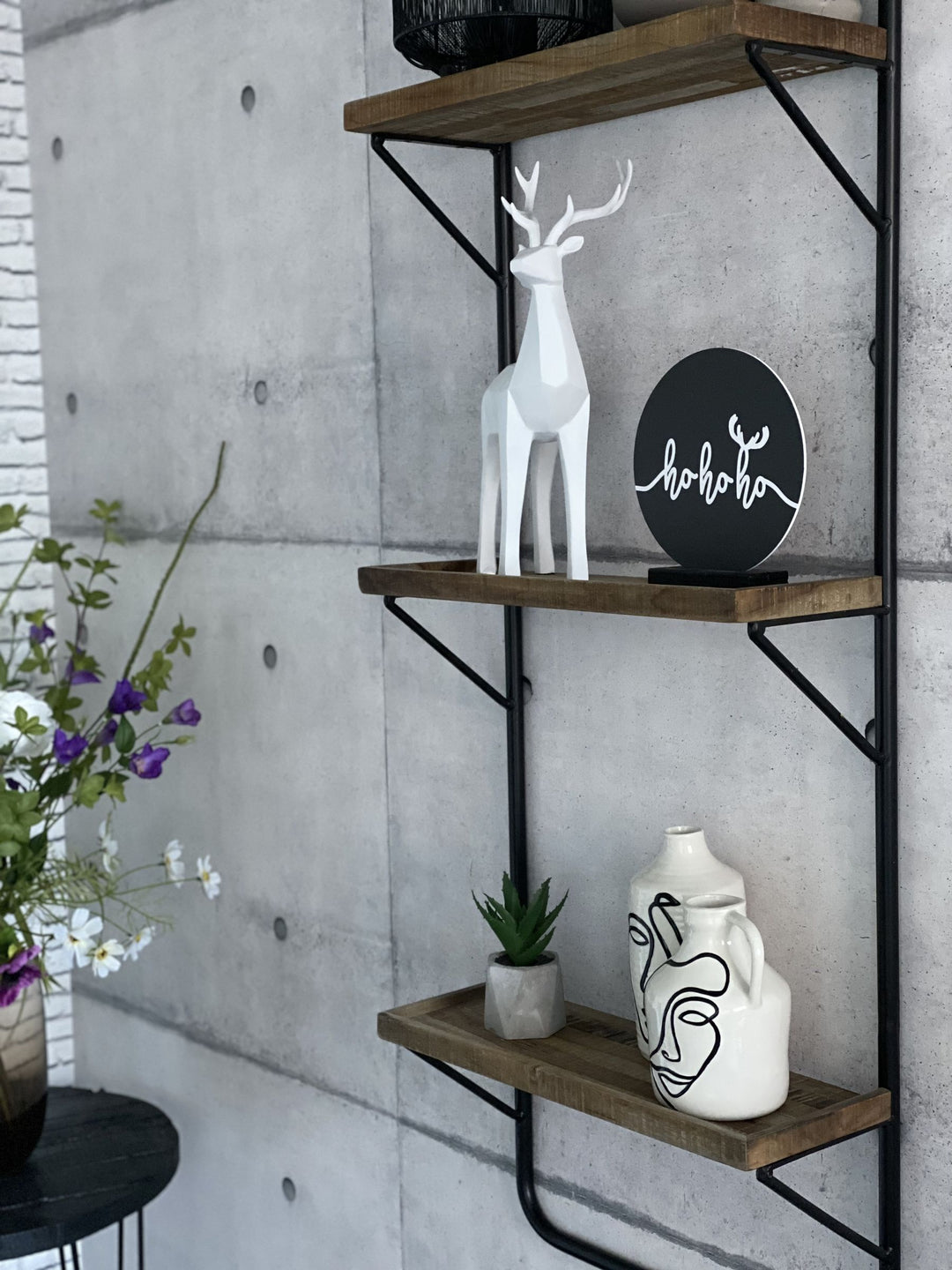 Aenus Flower Vase Stoneware 22 cm White