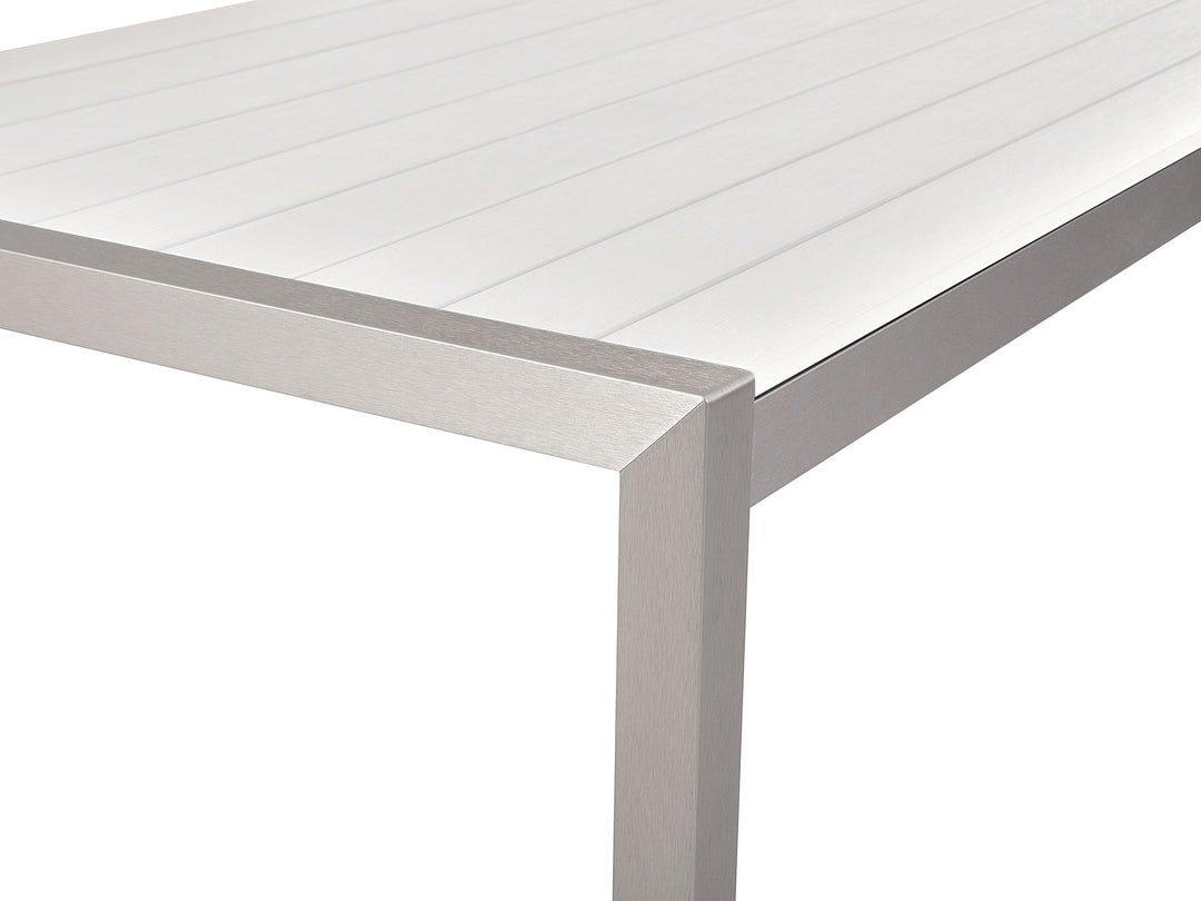Vernio Garden Dining Table  180 cm 90 cm Metal White