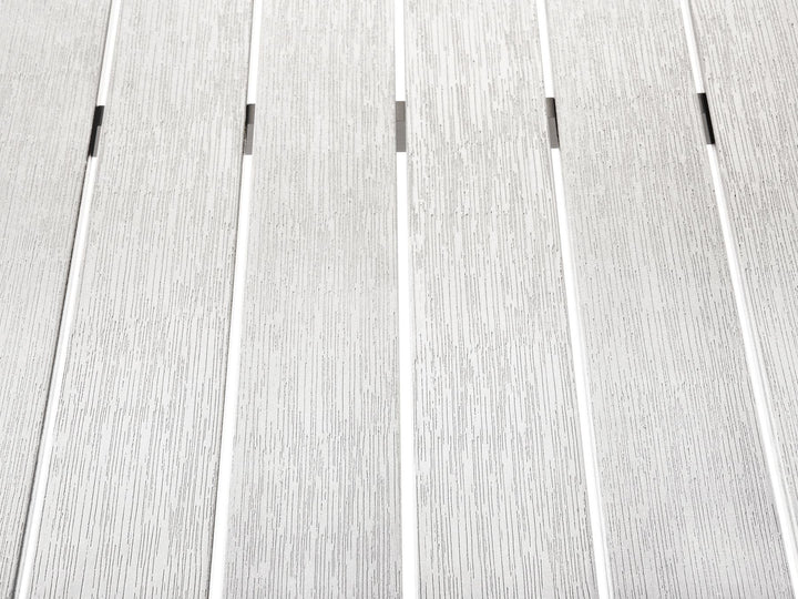 Vernio Garden Dining Table  180 cm 90 cm Metal White
