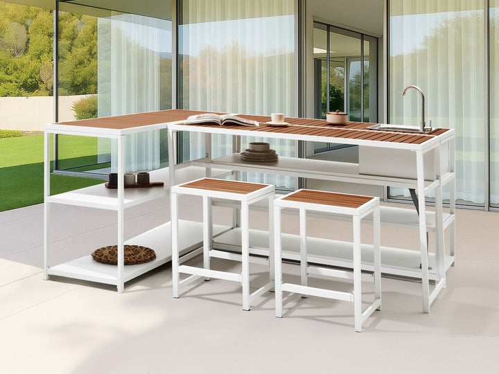 Avetrana Garden Dining Table  150 cm 50 cm Brown/ White